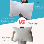 NOCO® Ultra Bamboo Pillow – Cooling, Breathable, Hypoallergenic & Supportive