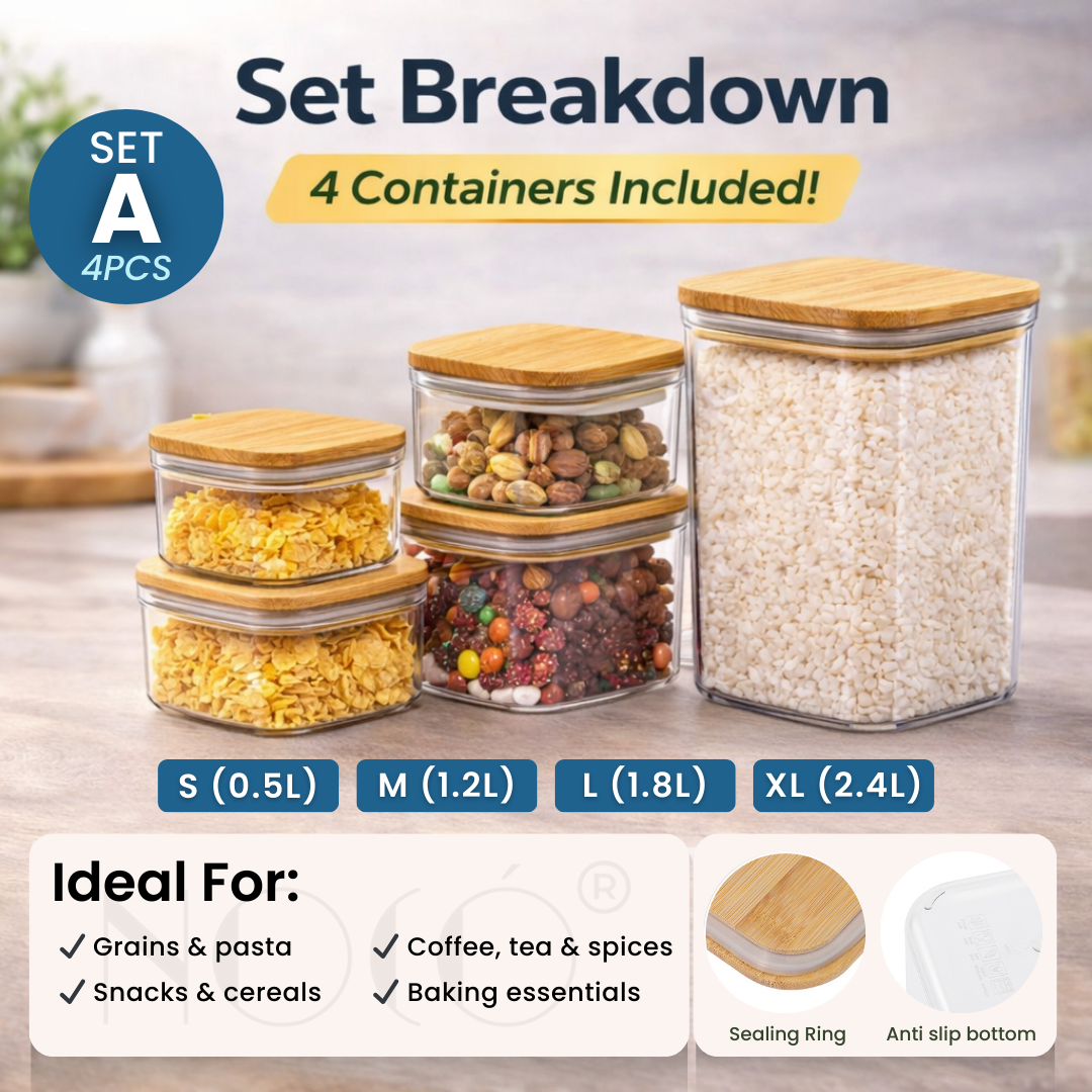 Noco Bamboo Airtight Container Set