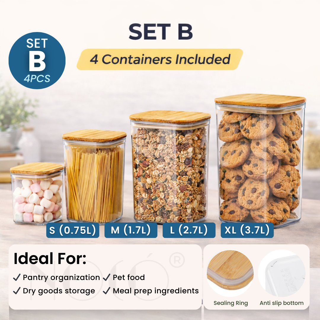 Bamboo Airtight Container Set | Noco