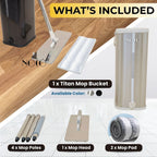 NOCO Titan Stainless Steel Flat Mop with Dual-Tank Cleaning System