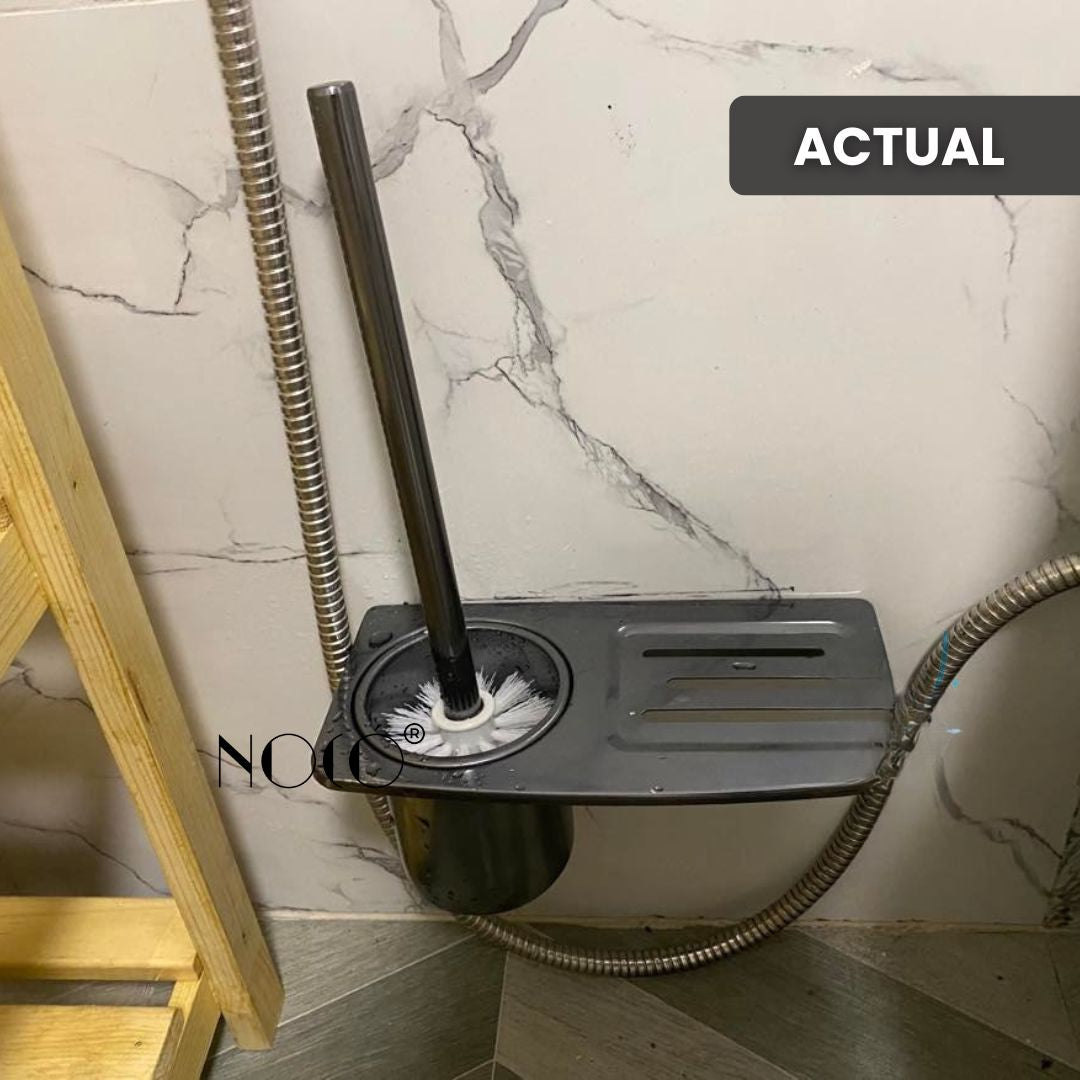 Prestigia Toilet Brush and Soap Holder Aluminum