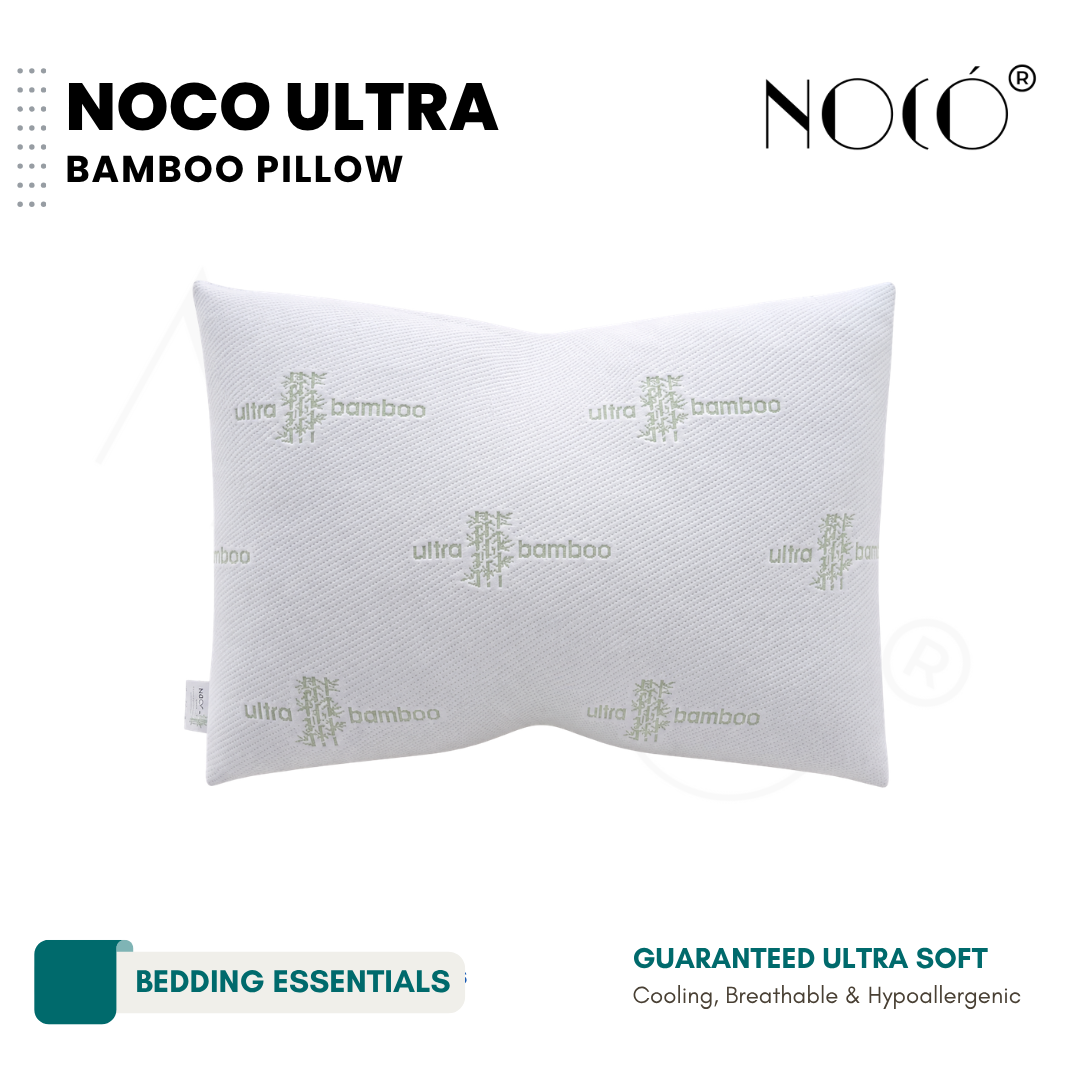 Noco Ultra Bamboo Pillow – Cooling, Breathable, Hypoallergenic & Supportive