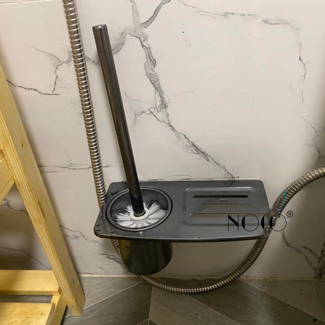 Prestigia Toilet Brush and Soap Holder Aluminum