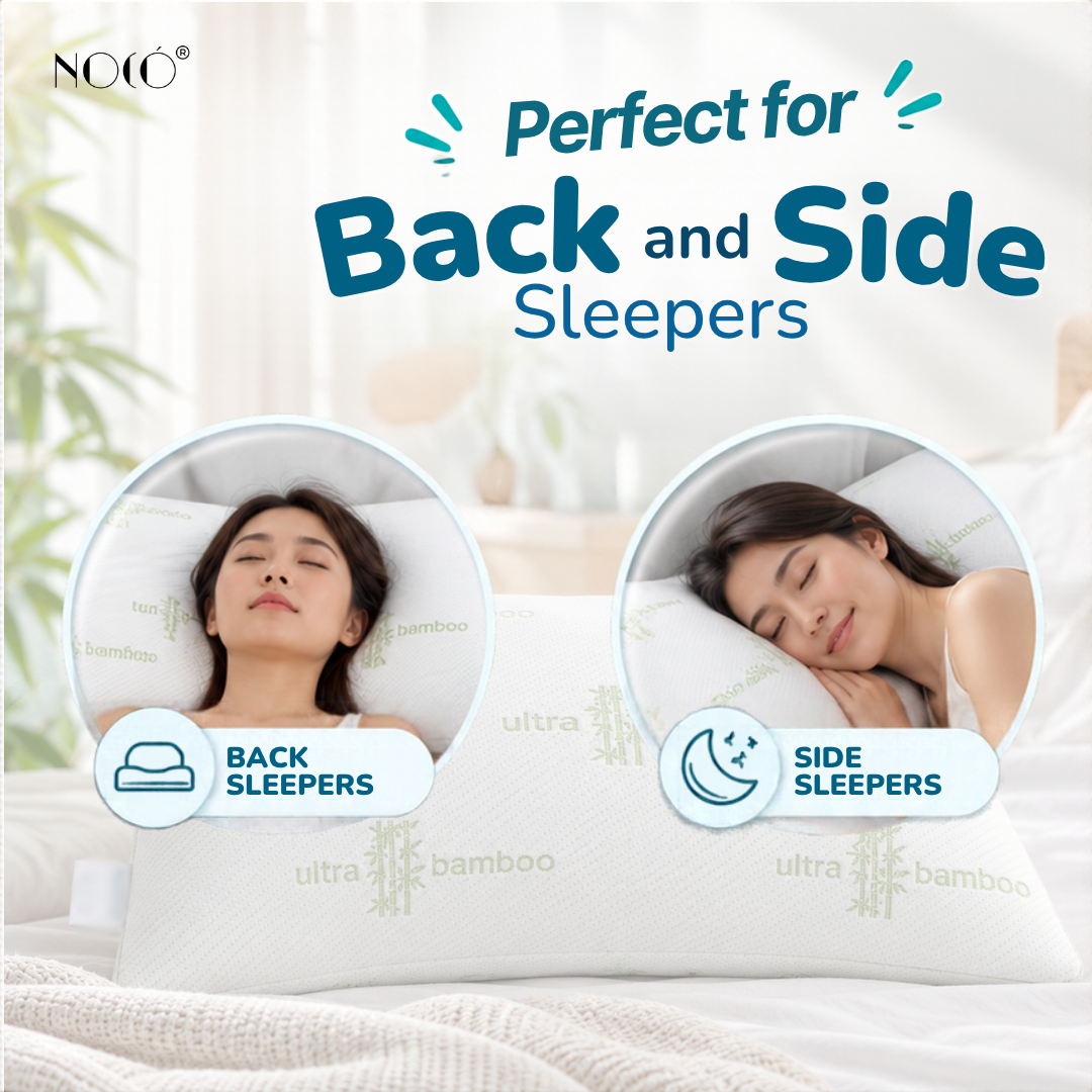 Noco Ultra Bamboo Pillow – Cooling, Breathable, Hypoallergenic & Supportive