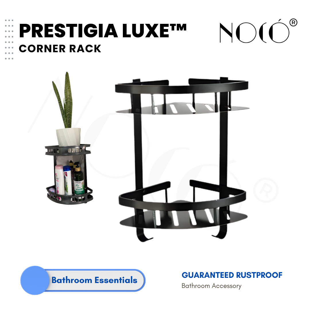 Prestigia Bathroom Luxe Accessory Corner Rack Aluminum
