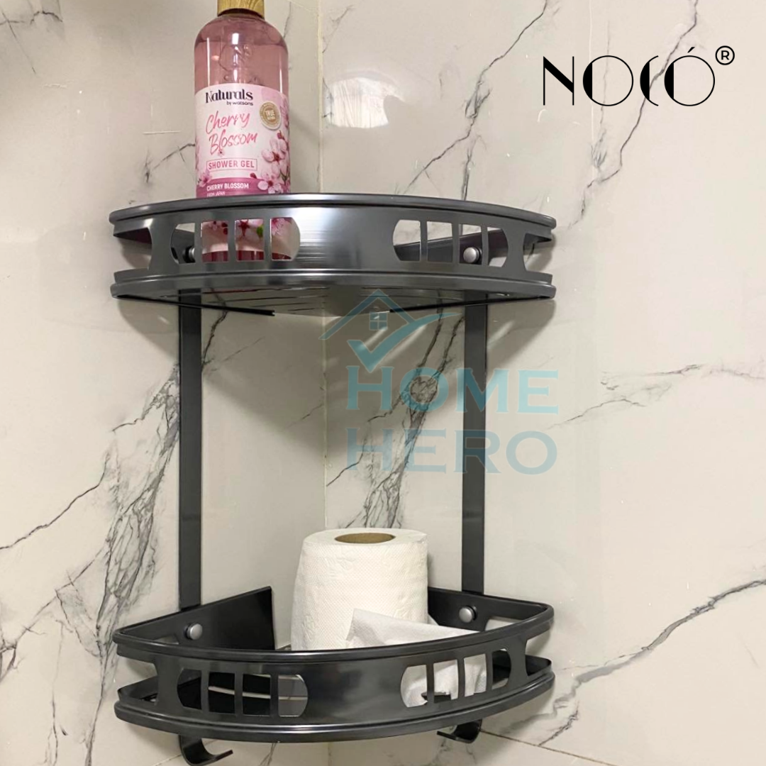 Prestigia Bathroom Luxe Accessory Corner Rack Aluminum