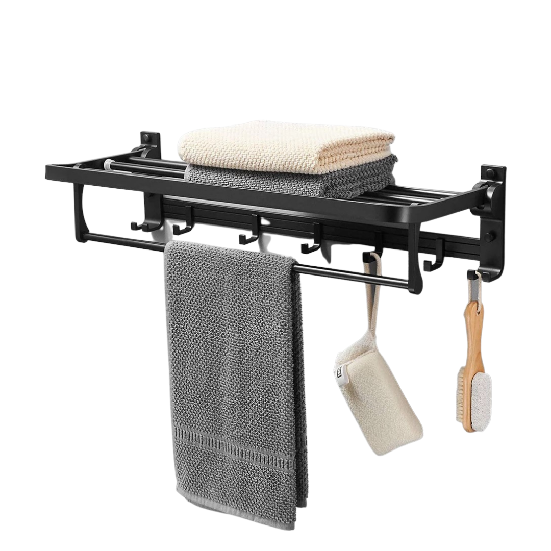 Prestigia Bathroom Luxe Bath Towel Rack and Holder Aluminum
