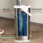 NOCO Titan Stainless Steel Flat Mop with Dual-Tank Cleaning System