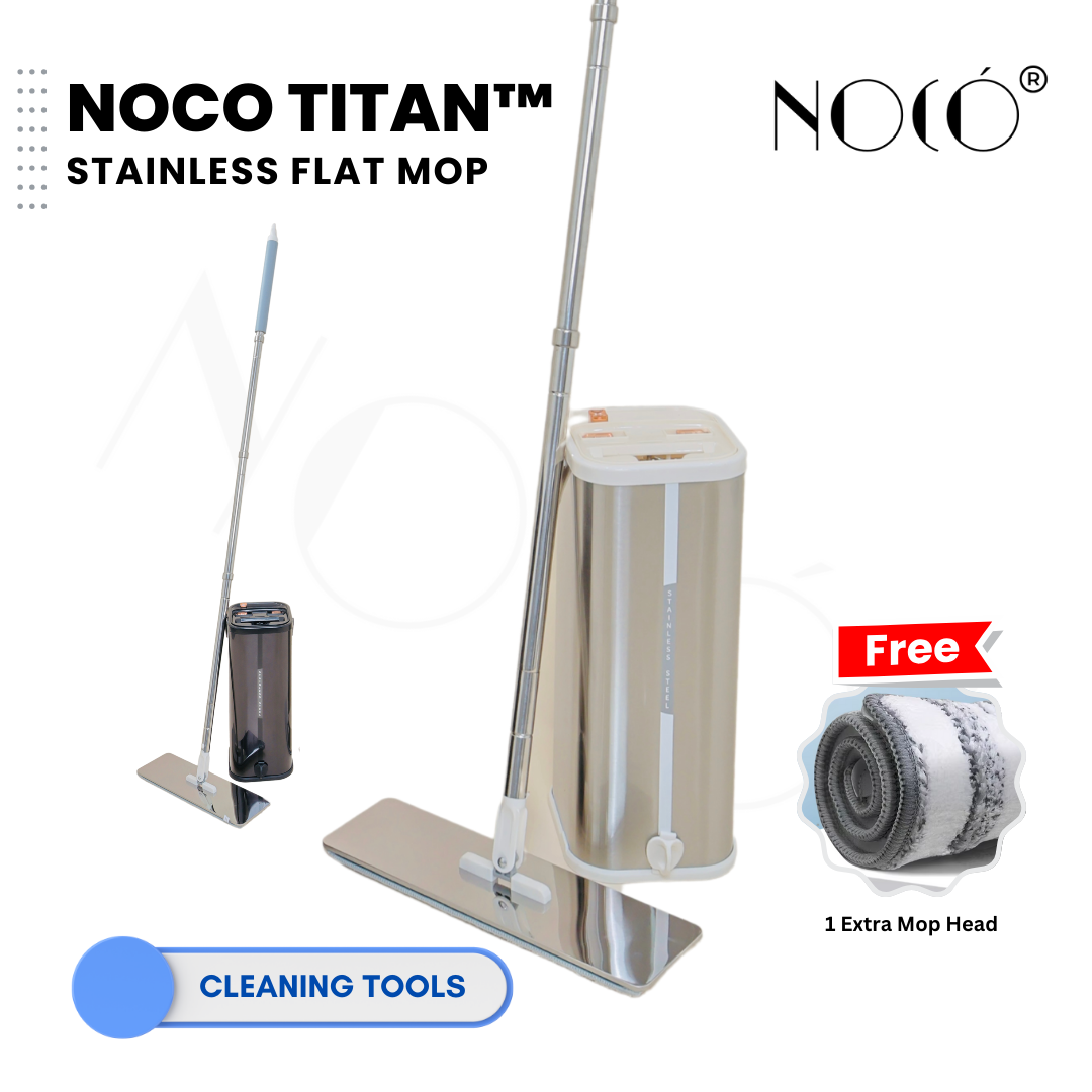 NOCO Titan Stainless Steel Flat Mop - Separate Clean from Dirty Water