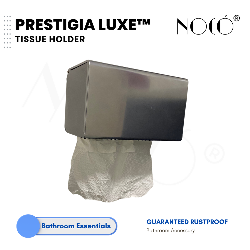 Prestigia Bathroom Luxe Accessory Tissue Box Aluminum