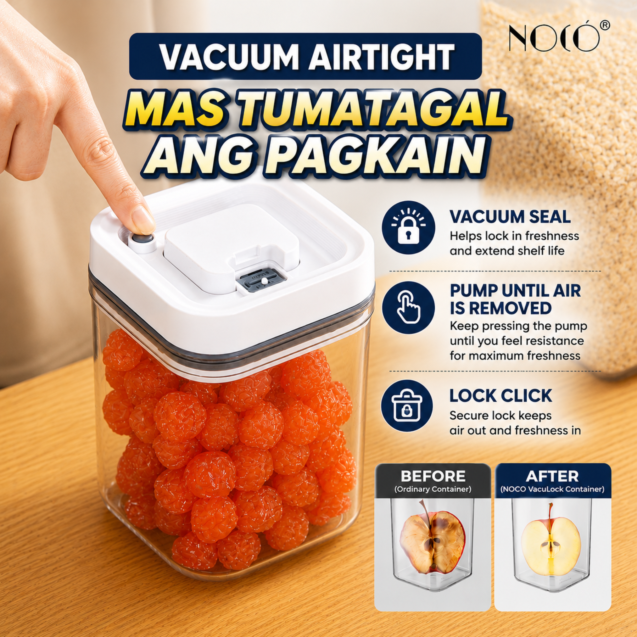 VacuLock Vacuum Airtight Container | Noco